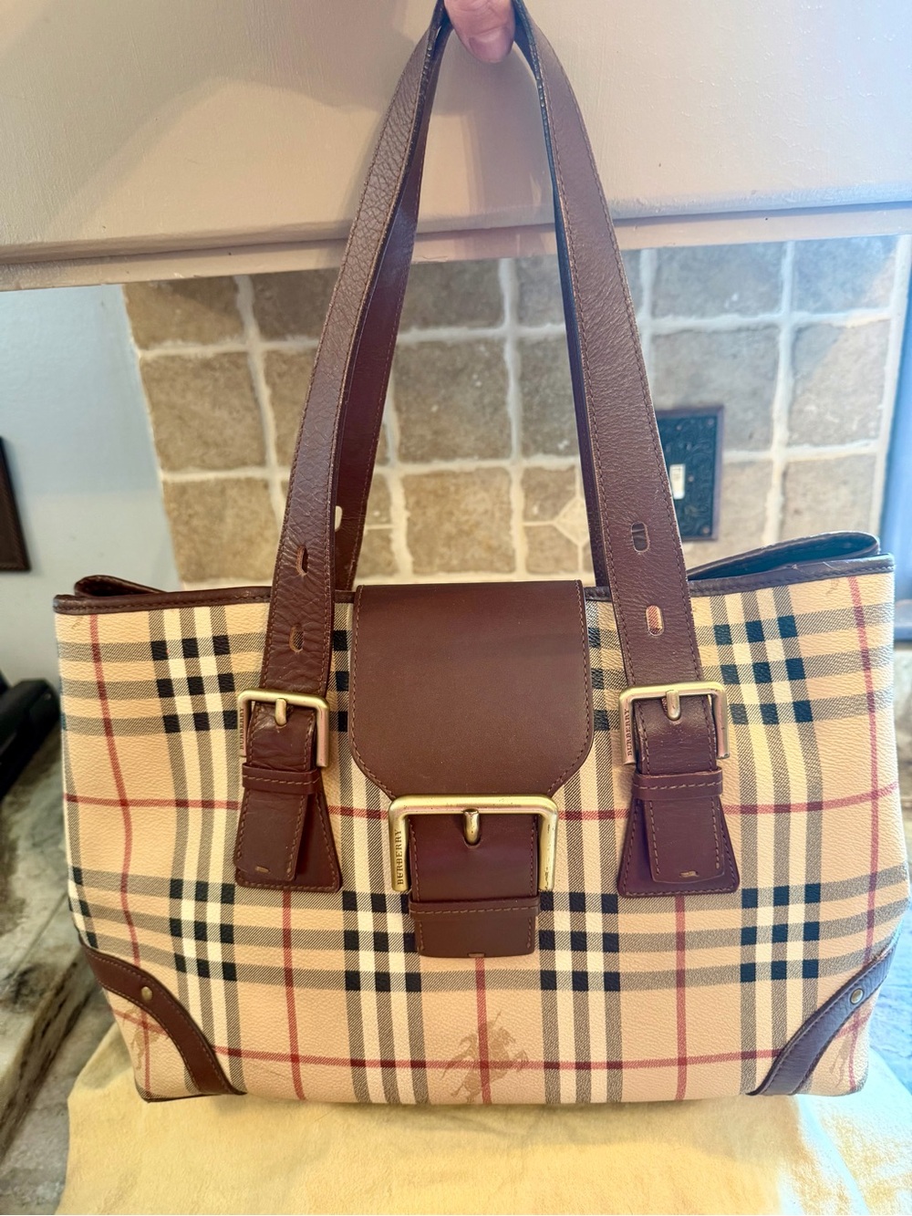 Authentic Burberry Haymarket Shoulder Bag